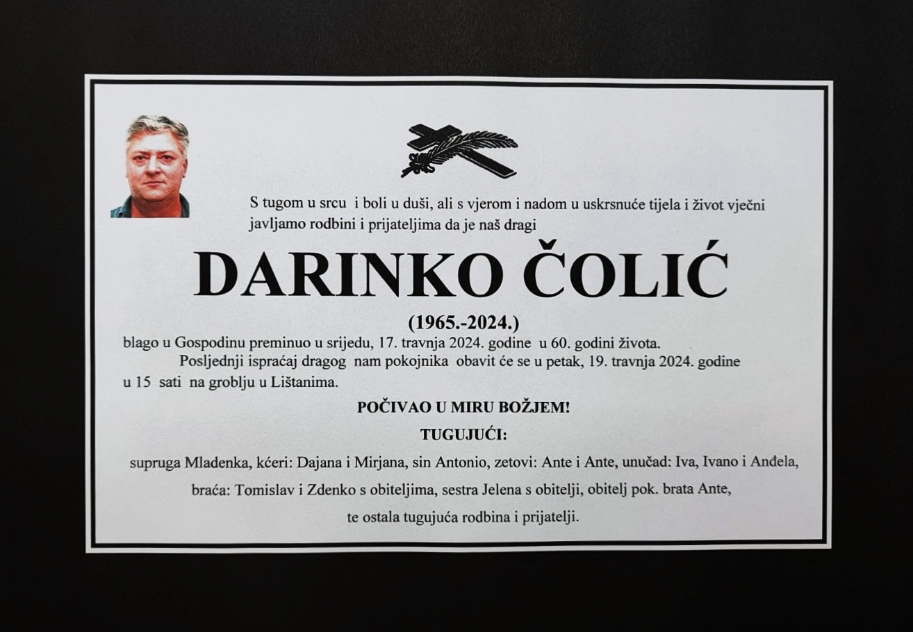 OSMRTNICA / Darinko Čolić